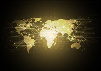 abstract global technology network connection vector image