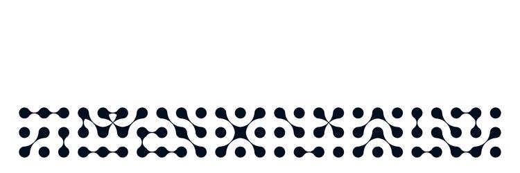 circular metaball connect pattern with tech dots vector image
