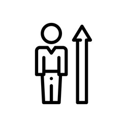 man icon thin linear style design isolated vector image