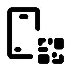 use of smartphone to scan barcode vector image
