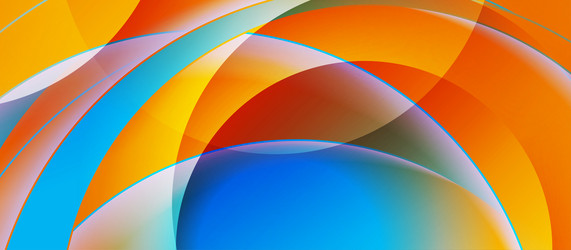 blue orange geometric tech background with glossy vector