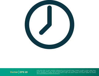 Clock icon logo template design eps 10 Royalty Free Vector