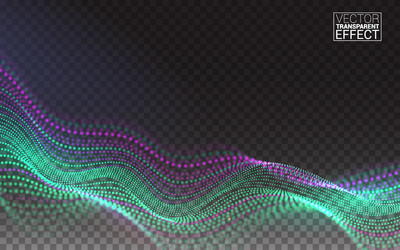 color abstract linear 3d technology data flow vector image