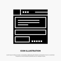 file browser computing code solid black glyph icon vector image