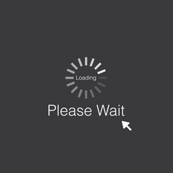 loading to view screen vector image