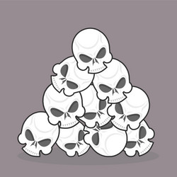 pile of skulls vector