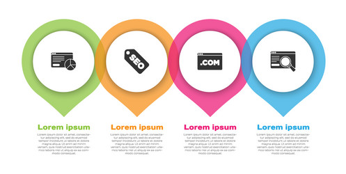 set website statistic seo optimization ui or ux vector image
