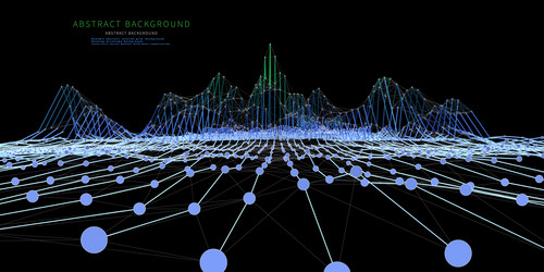 abstract background color graph from points in vector image