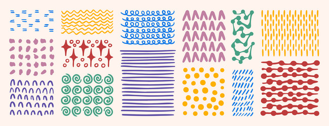 abstract pattern backgrounds and sketch dots vector image