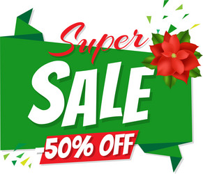 Christmas big sale poster white background vector