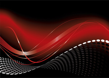 Dynamic Red Swirls and Dots Background vector image