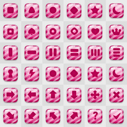 game match icon square shape set in different vector image