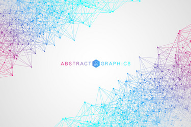 geometric abstract background with connected line vector image