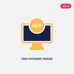 two color high dynamic range imaging icon from vector image