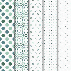 Circle & Dot Seamless Patterns vector image