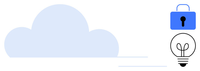 cloud storage concept with secure data access vector image