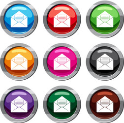 envelope with sheet of paper set 9 collection vector image