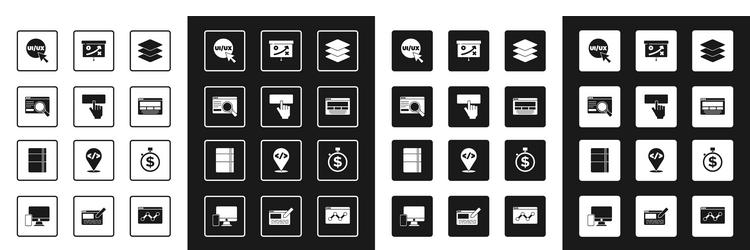 set layers keyboard ui or ux design planning vector image