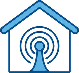 wifi connection internet line and fill vector image