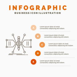 architect constructing grid sketch structure vector image