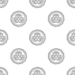 cucumber in outline seamless pattern vector image