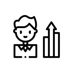 man icon thin linear style design isolated vector image
