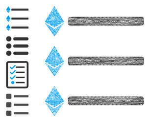 net ethereum list mesh vector image