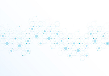 abstract hexagonal molecular structures vector image