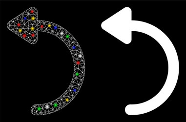 flare mesh network rotate ccw icon with vector image