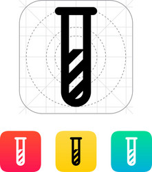 test tube with substance icon vector