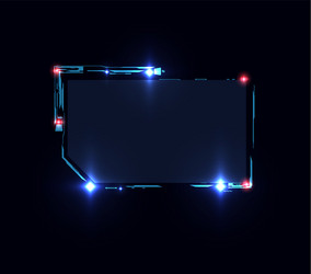 Futuristic frame abstract rectangular vector