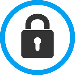 Lock keyhole flat rounded icon vector