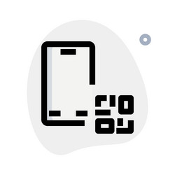 use of smartphone to scan barcode vector image