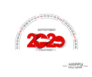 Happy new year 2020 calendar - holiday vector