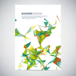 Banners with abstract colorful triangulated vector