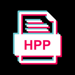 hpp file document icon vector image