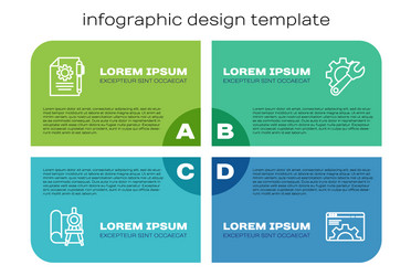 set line graphing paper and compass document vector image