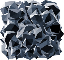 black crystal shape over white vector image