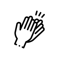 clap icon thin linear style design isolated vector image