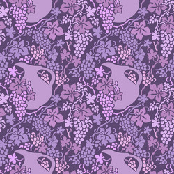 classical delicate seamless pattern with grapes vector image