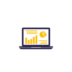 computer analysis and business statistics vector image