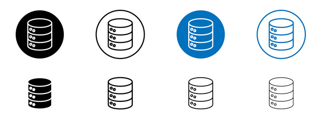 database icon set vector image