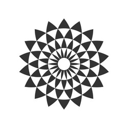 circular fractal design element vector image