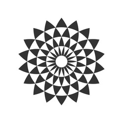 circular fractal design element vector