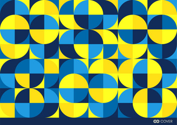 Geometric Color Block Pattern vector image