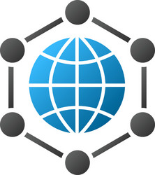 global frame gradient icon vector image