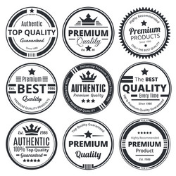 Premium Vintage Badges Vector Image