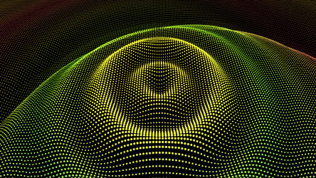 radial pulse sea 3d drip drop big data grid vector image