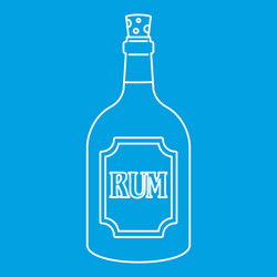 Rum icon outline style vector