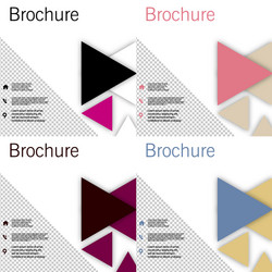 set of brochure template design with arrows vector